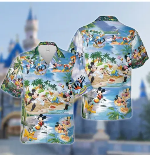 Discover Mickey Mouse Summer Hawaiian Shirt for Men and Women