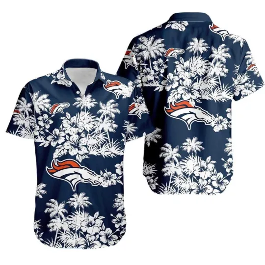 Discover Denver Football Team Broncoss Hawaiian Shirt Button Down Unisex Adults