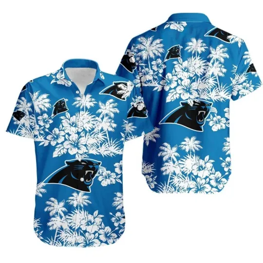 Discover Carolina Football Team Pantherss Hawaiian Shirt Button Down Unisex Adults