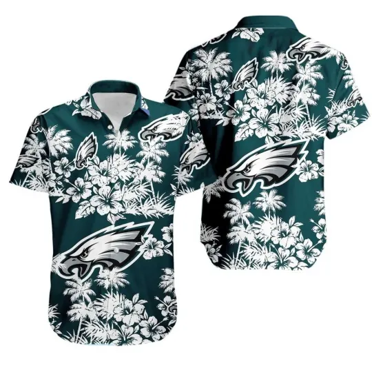 Discover Philadelphia Football Team Eagless Hawaiian Shirt Button Down Unisex Adults
