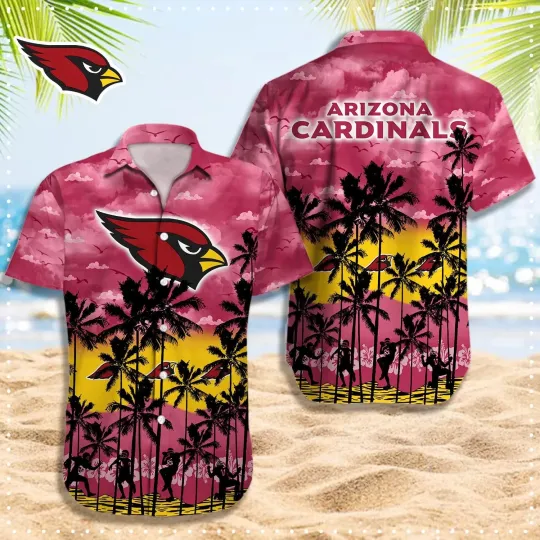 Discover Arizonna Football Team Cardinalss Hawaiian Button Down Shirt Unisex Adults S-5XL