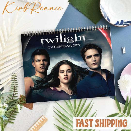 Discover Twilight Movie Calendar 2026 Calendar, Twilight Movie Monthly Wall Calendar, 2026 Twilight Movie Calendar Size 8.5" x 11"