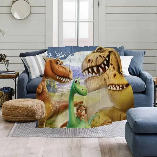 Discover Custom Name The Good Dinosaur Fleece, Personalized Cute Disney Fleece Blanket