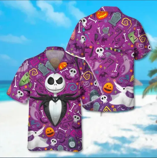Discover Jack Skellington Skull Hawaiian Shirt for Men and Women