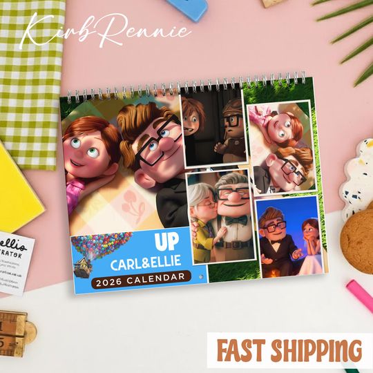 Discover 2026 UP Wall Calendar 2026, Grandma Monthly Planner, Disney Gift for Mom, Dad, Valentine Gift