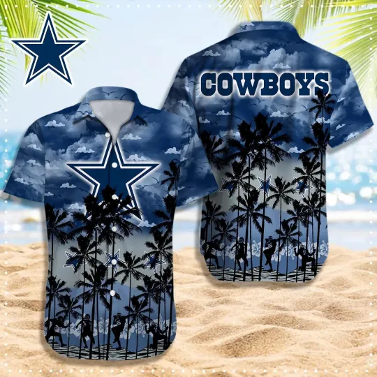 Discover Dallas Football Team Cowboyss Hawaiian Button Down Shirt Unisex Adults S-5XL