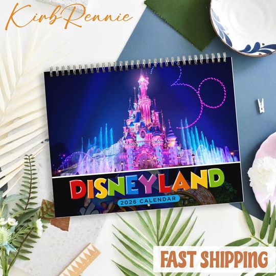 Discover Disneyland 2026 Calendar, Disneyland Monthly Wall Calendar, 2026 Disney Calendar Size 8.5" x 11"
