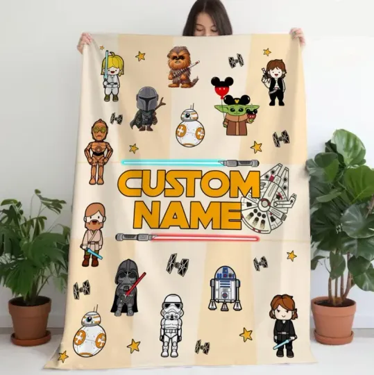 Discover Personalized Disney Star Wars The Mandalorian Darth Vader Fleece Blanket