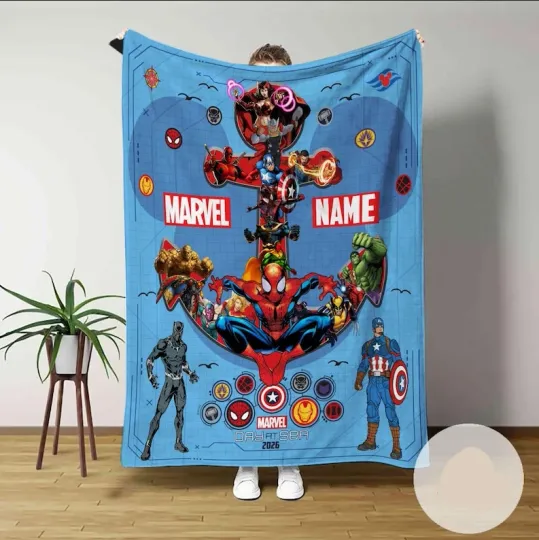 Discover Personalized Disney Marvel Day At Sea Cruise Line Fleece Blanket