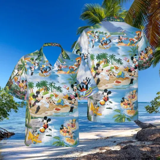 Discover Mickey Mouse Summer Hawaiian Shirt for Men