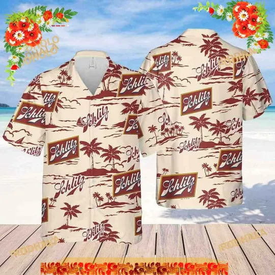 Discover Schlitz Beer Beach Hawaiian Shirt for Men