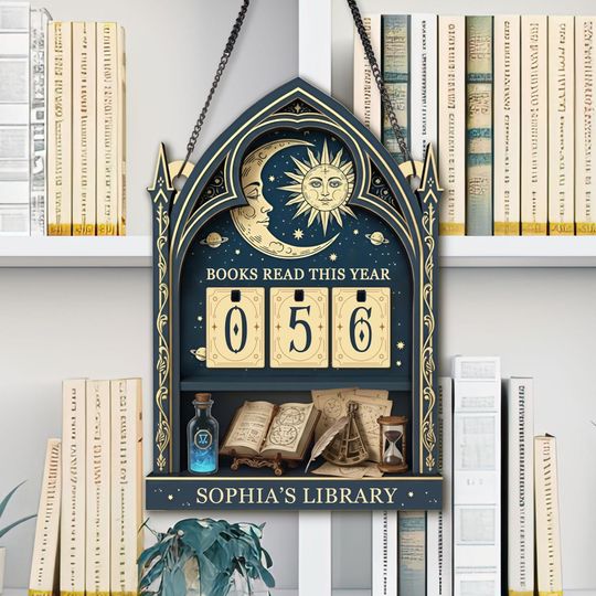 Discover Personalized Book Tracker, Books Read This Year, Gothic Books Tracker, Mini Bookshelf, Gift for Readers, Book Lovers Gift, Bookshelf Decor