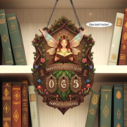 Discover Book Tracker Sign, Books Read Tracker, Books Read This Year, Fairycore Decor, Bookish Decor, Book Counter, Reader Gift, Book Lover Gift