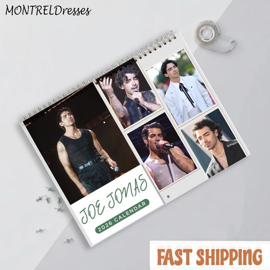 Discover Joe Music 2026 Wall Calendar Planner, Jonas Fan Gift for Fan Merchandise, Jonas Celebrity Merchandise, Friends Gift