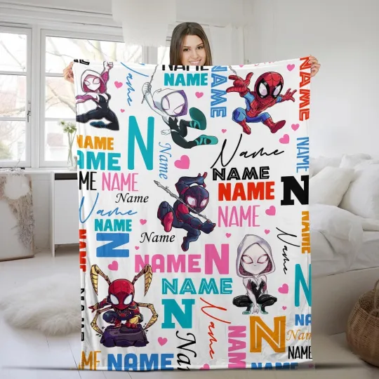 Customized Spidey And His Amazing Friends The Spider Gwen Fleece Blanket