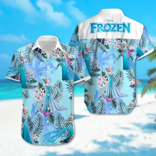 Princess Elsa Hawaiian Shirt for Men and Women