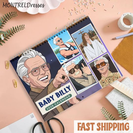 Discover Baby Billy Cartoon Calendar, Freeman Calendar, Funny TV Character Comedy Planner, Baby Billy Monthly Art Gift, Colorful Fan Collectible