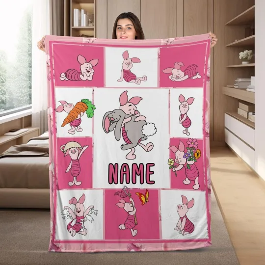 Discover Personalized Piglet Blanket, Winnie Pooh Piglet Fleece Blanket