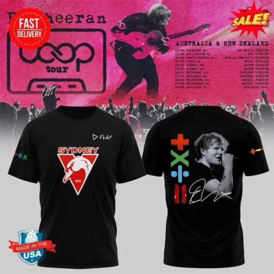 Discover Ed Shee x Sydney Swan Loop Tour 2026 3D T-Shirt