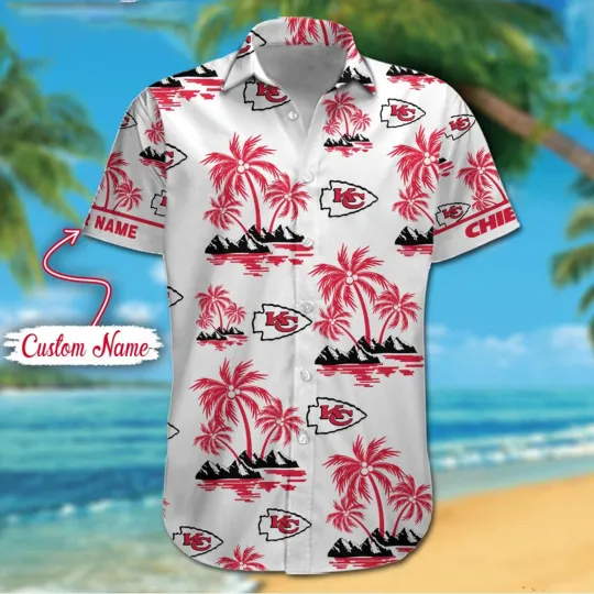 Kansas City Football Team Chiefss Hawaiian Shirt, Button Down