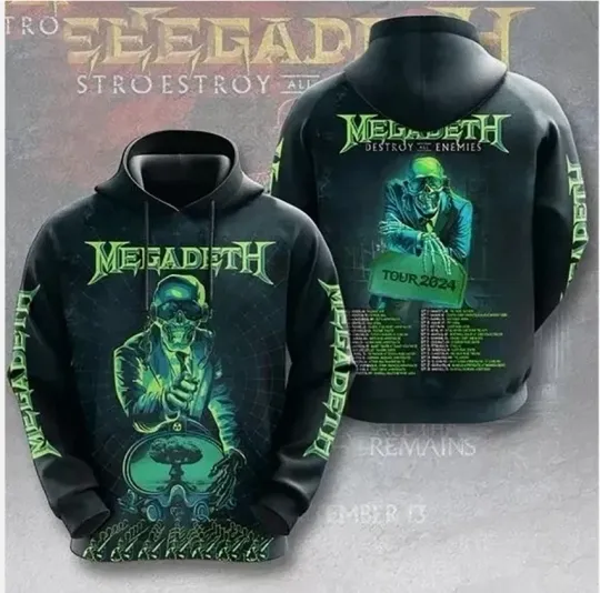 Megadeth Music Band 3D Hoodie for Men and Women