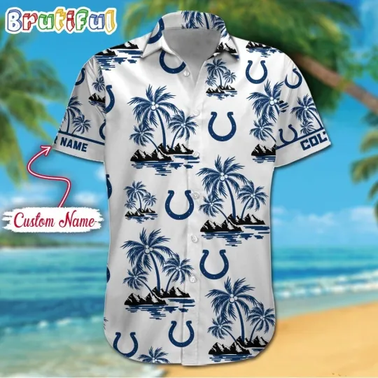 Discover Indianapolis Football Team Coltss Hawaiian Shirt , Button Down