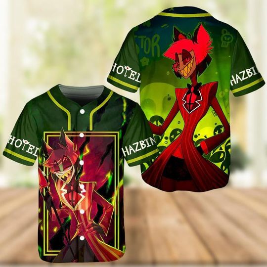 Alastor Hazbin Hotel Baseball Jersey, Charlie Morningstar Shirt, Anime Movie Fan Gift