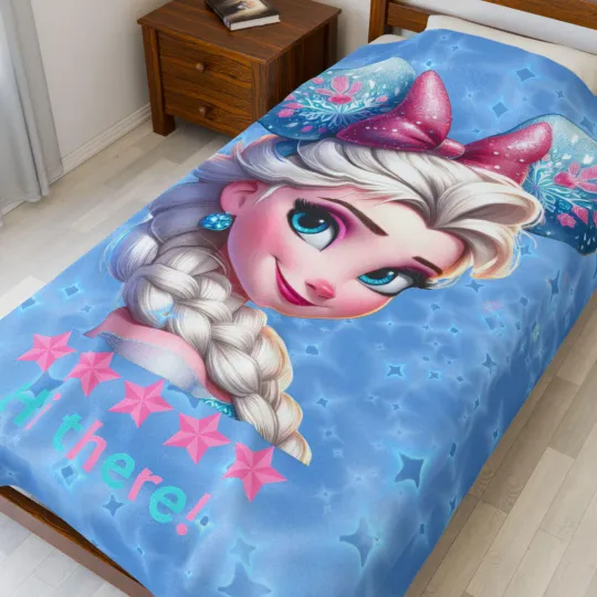 Discover Fleece Blanket Funny Frozen  Happy 13
