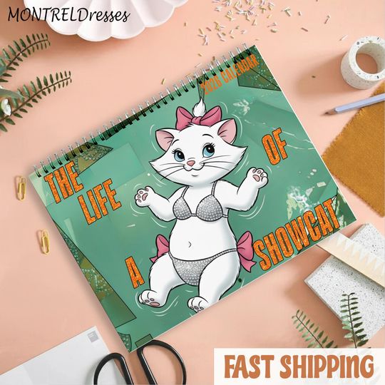 Discover The Life Of A Show Cat Disney 2026 Wall Calendar, Cute Cat Calendar 2026, Cat Mom Calendar, Pretty And Witty Cat Calendar,