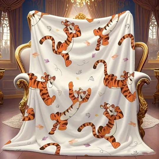 Discover Disney Tigger Fleece Blanket Cozy Home Decor