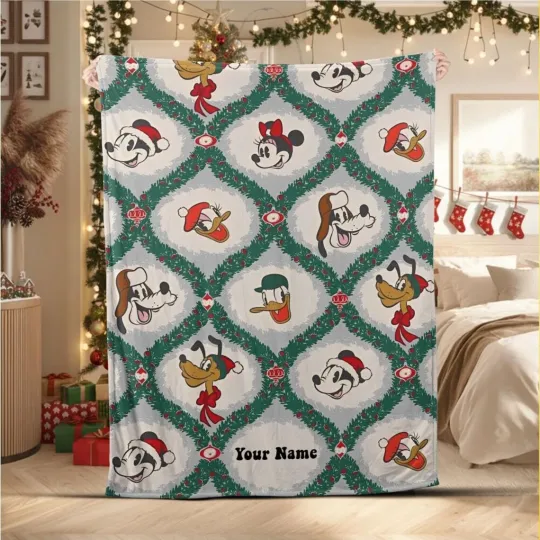 Discover Fleece Blanket Funny  Goofy Christmas Happy 5