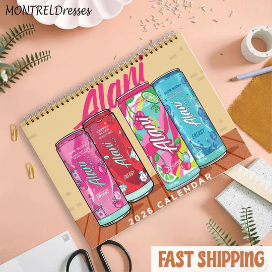 Discover Funny Drink Calendar 2026, Drink Lover Calendar, Soda Aesthetic Wall Calendar, Drink Lover Gift, Cute Soft Drink Calendar