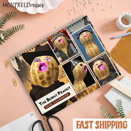 Discover The Burnt Peanut 2026 Wall Calendar, Calendar 2026 Memes, Funny Holiday Planner, The Burnt Peanut GOOP Calendar Bungulator, Cute Gifts