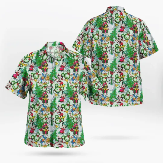 Discover Mickey And Friends Happy Xmas Holiday Merry Christmas 3D HAWAII SHIRT Best Price