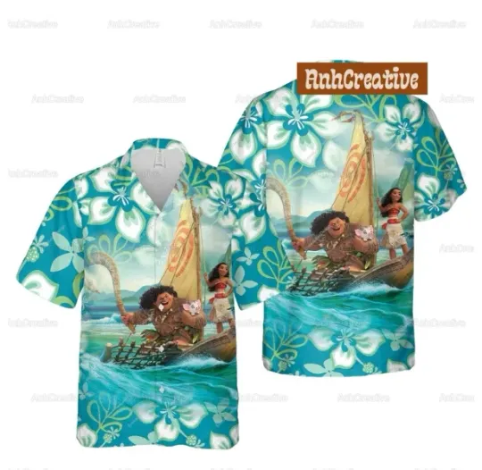 Discover Disney Moana 3D HAWAII SHIRT HALLOWEEN GIFT CHRISTMAS GIFT BEST PRICE US SIZE