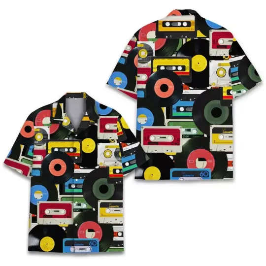Discover Retro Music 3D HAWAII SHIRT All Over Print Christmas Day Gift Best price