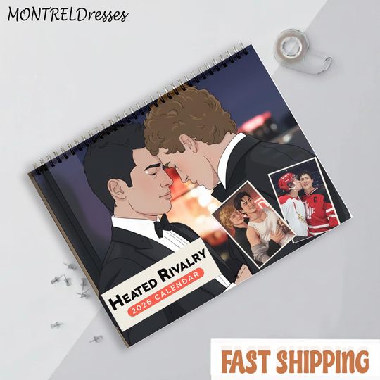 Discover Heated Rivalry 2026 Calendar, Heated Rivalry Fan Merch, Hudson Williams and Connor Storrie