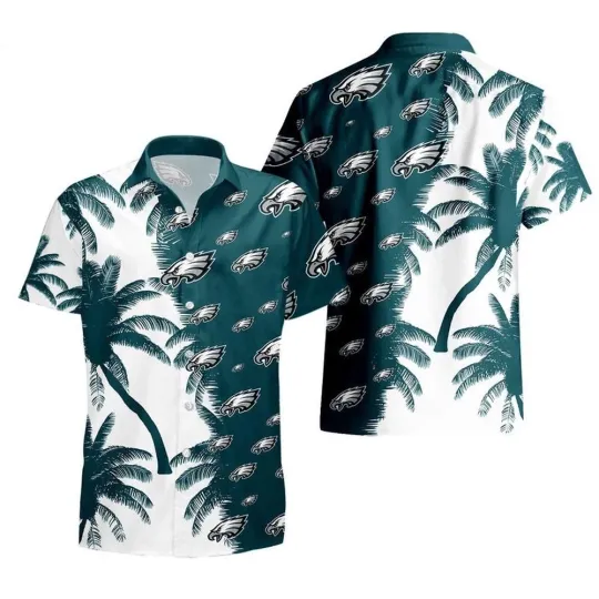 Discover Philadelphia Football Team Eagless Hawaiian Button Down Shirt Unisex