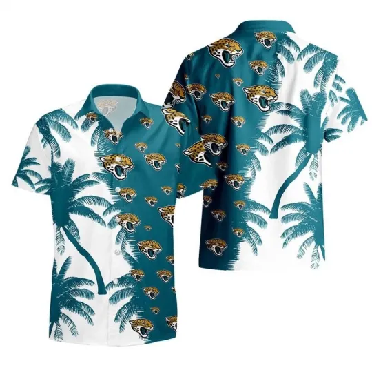Discover Jacksonville Football Team Jaguarss Hawaiian Button Down Shirt Unisex