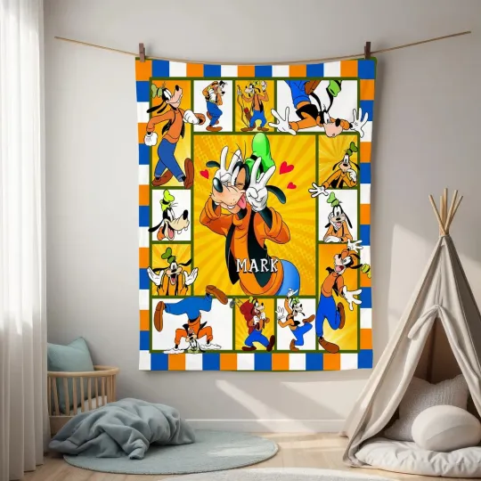 Discover Fleece Blanket Funny  Goofy & Friend Christmas Happy 8