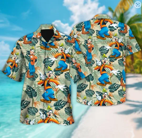 Discover Goofy Floral Tropical Hawaiian Shirt for Men and Women