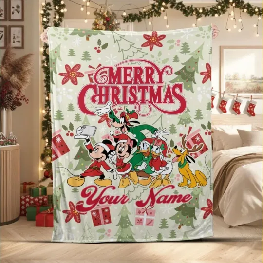Discover Fleece Blanket Funny  Team Christmas Happy 5