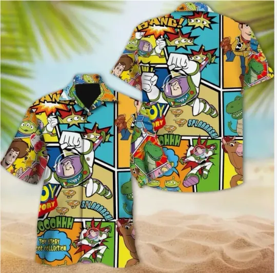 Discover Toy Story Comic Hawaiian Shirt for Men and Women