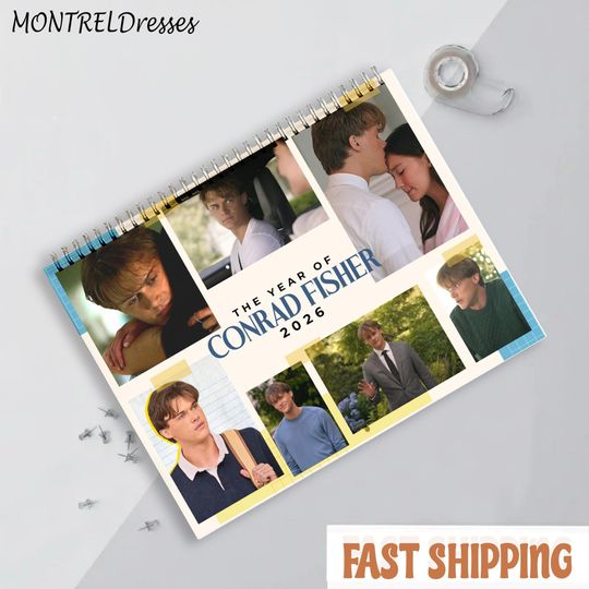 Conrad Fisher 2026 Wall Calendar: Summer I Turned Pretty Theme, Gift For Her, Dorm Tapestry