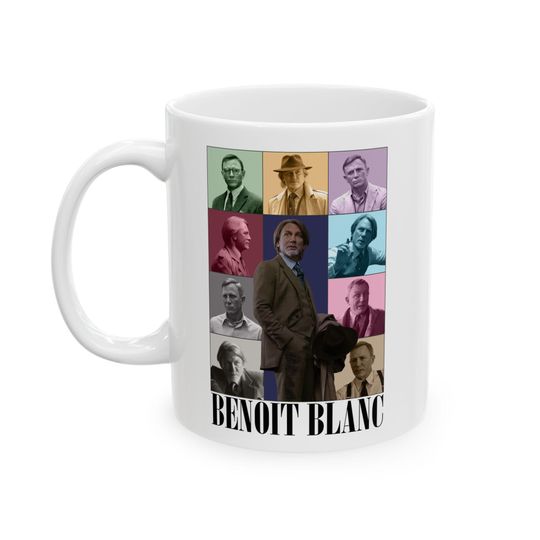 Discover Benoit Blanc eras tour Ceramic Mug, (11oz, 15oz), Daniel Craig as Benoit Blanc mug