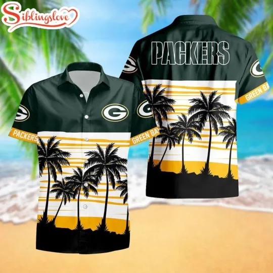 Discover Green Bay Football Team Packerss Hawaiian Button Down Shirt Unisex
