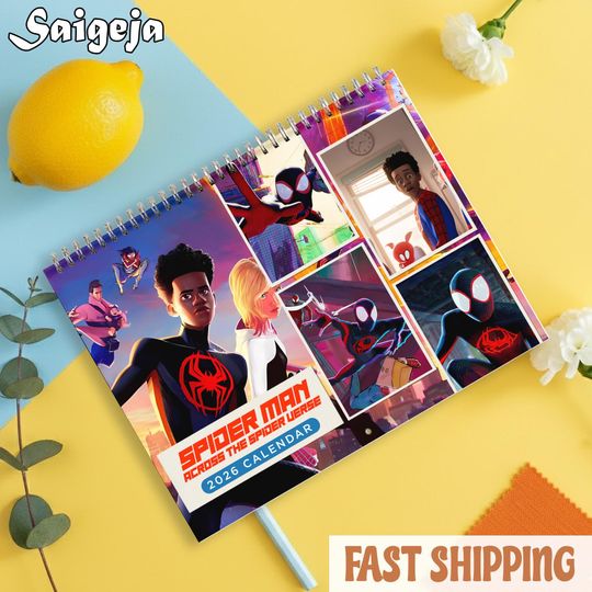 Superhero Wall Calendar 2026, Animated Hero Decor for Fan, Multiverse, Gift for Him/Her