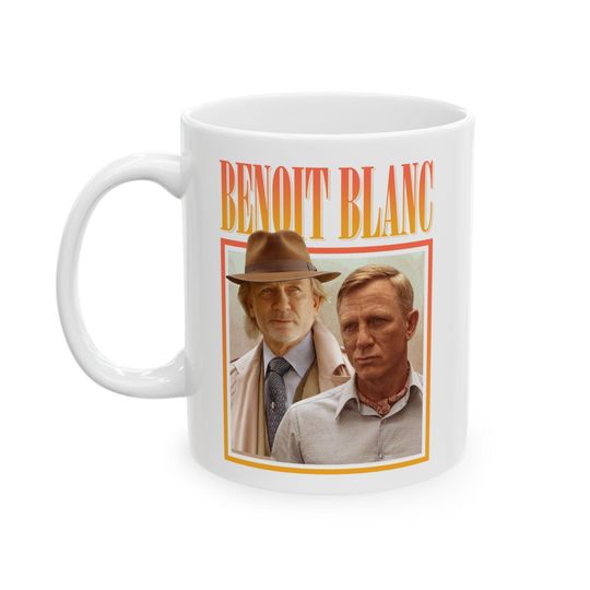 Discover Benoit Blanc vintage Ceramic Mug, (11oz, 15oz), Daniel Craig as Benoit Blanc mug