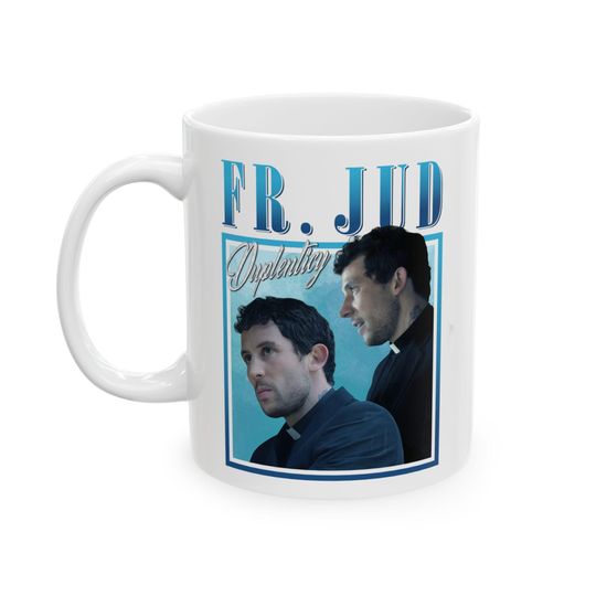 Discover Fr. Jud Duplenticy Vintage Ceramic Mug, (11oz, 15oz), Josh O'Connor as Fr. Jud Duplenticy mug