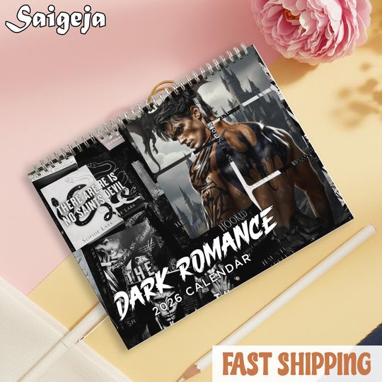 Dark Romance Book Boyfriend Calendar 2026, Romantasy Calendar, Booktok Calendar, Bookstagram Gift, Fourth Wing Book Calendar
